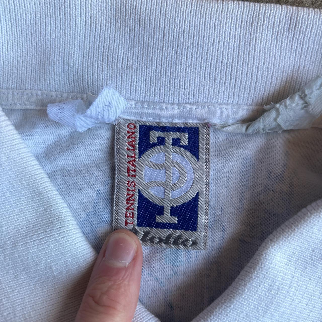 Vintage White Lotto Patterned 90’s Polo Shirt