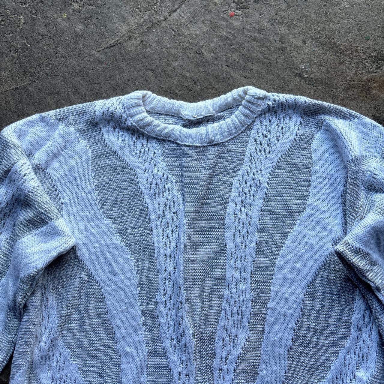 White and silver knitted jumper - L/12