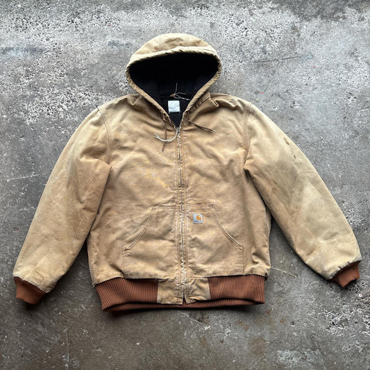 Tan Carhartt Hooded Workwear Jacket - XL