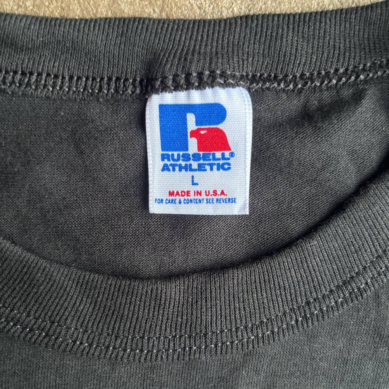 Black Single Stitch Baseball Graphic T-Shirt - L