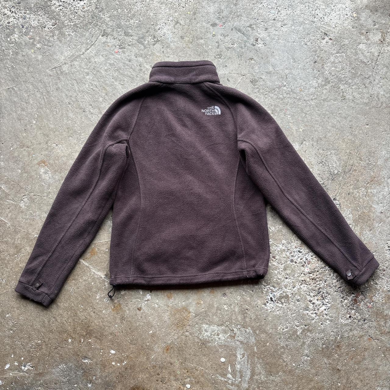 Brown The North Face zip-up fleeec - XS