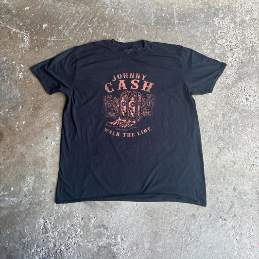 Black Johnny Cash ‘Walk the Line’ T-Shirt - 2XL
