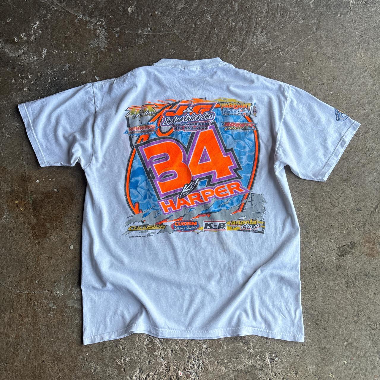 00s White Ky Harper NASCAR t-shirt - XL