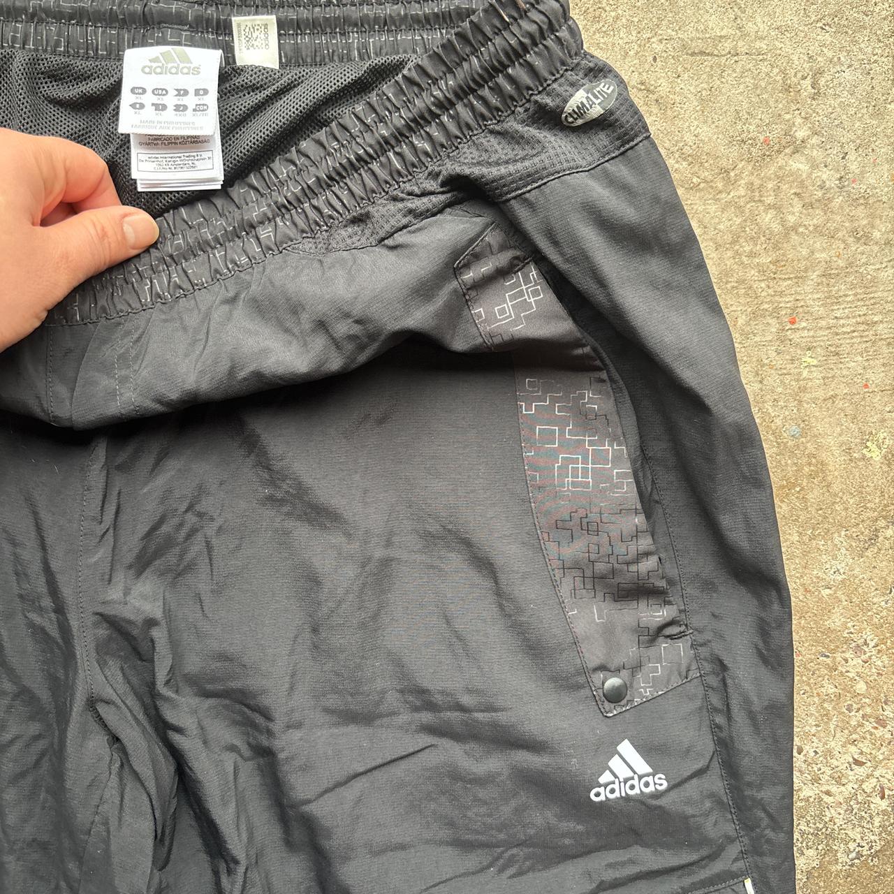 00s Black Adidas track pants