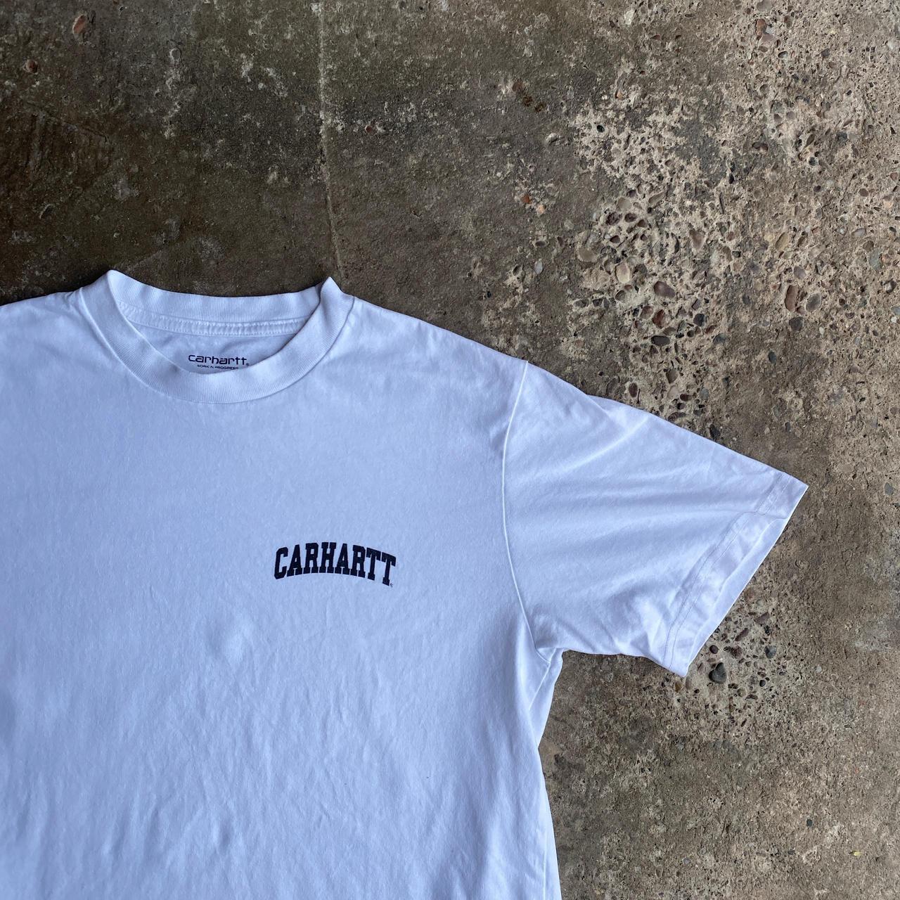 White Carhartt Print Logo T-Shirt - L