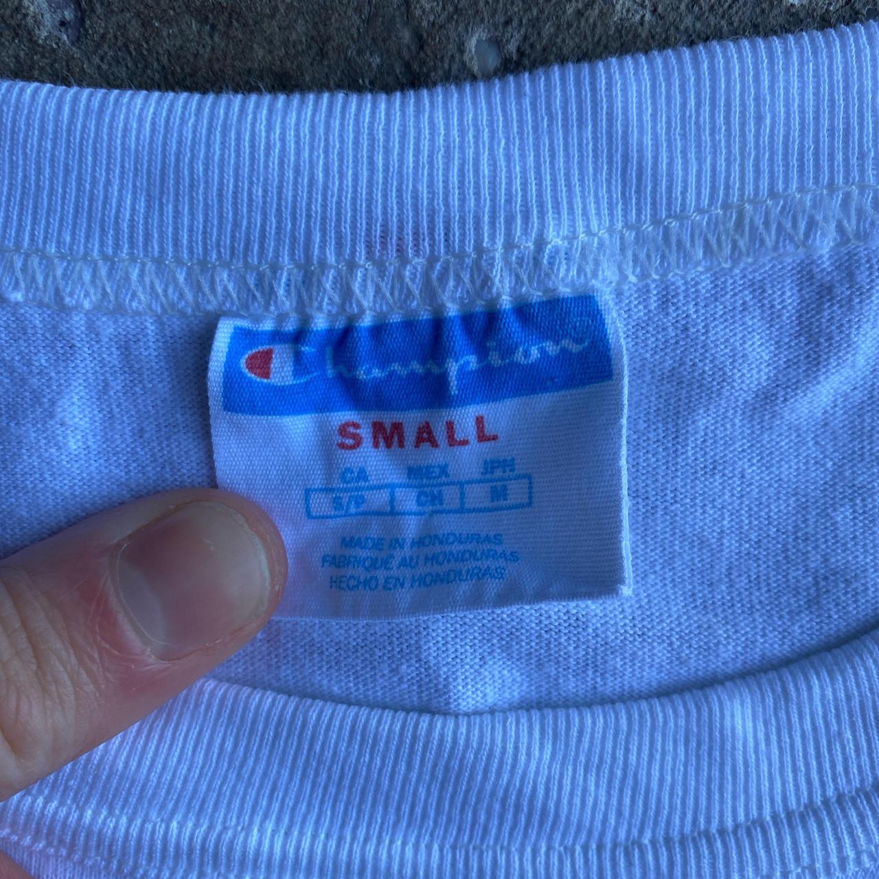 White Champion Cotton T-Shirt - S