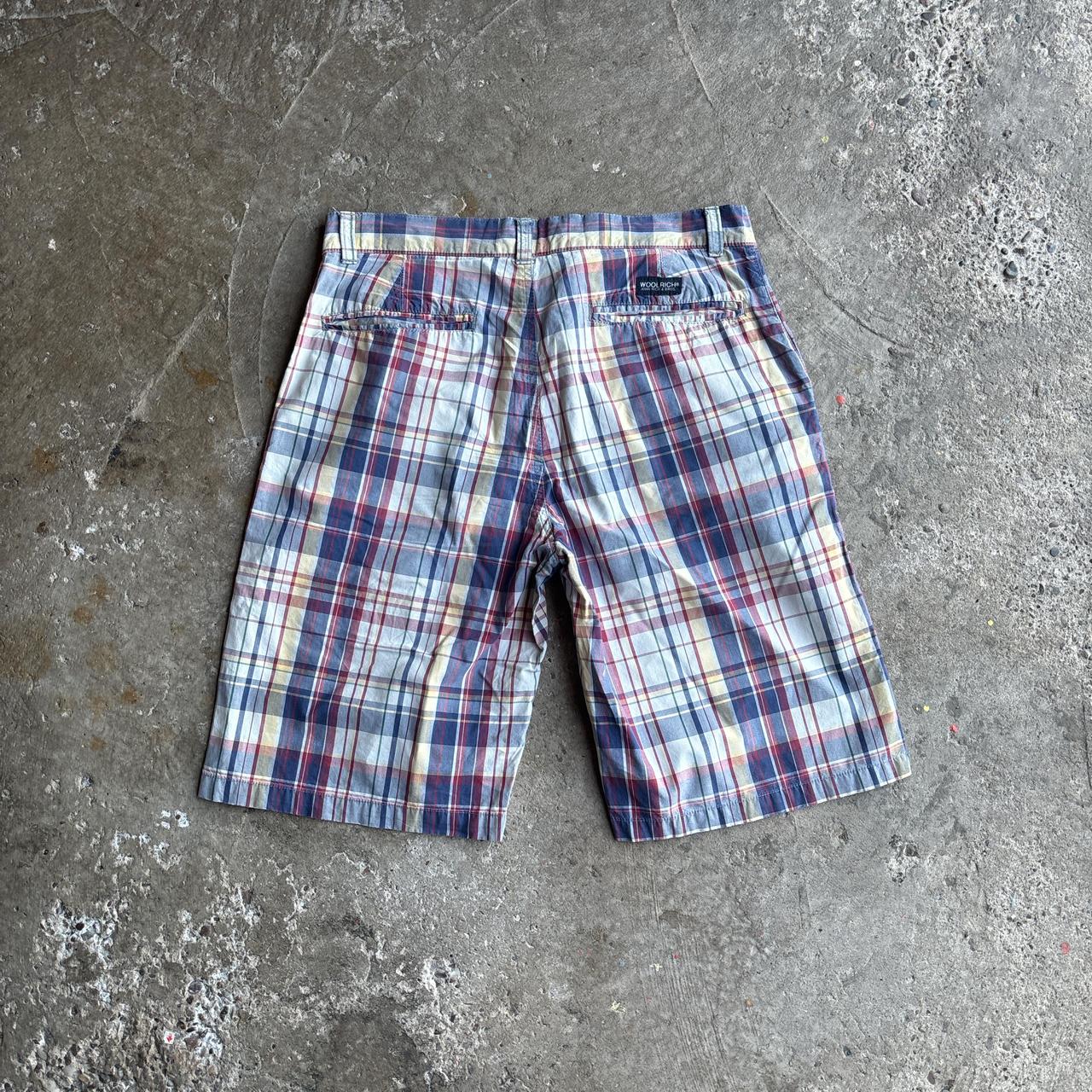 Multi-Coloured Checkered Woolrich Chino Shorts