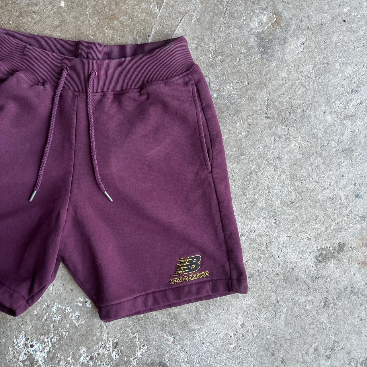 Burgundy New Balance Tracksuit Shorts