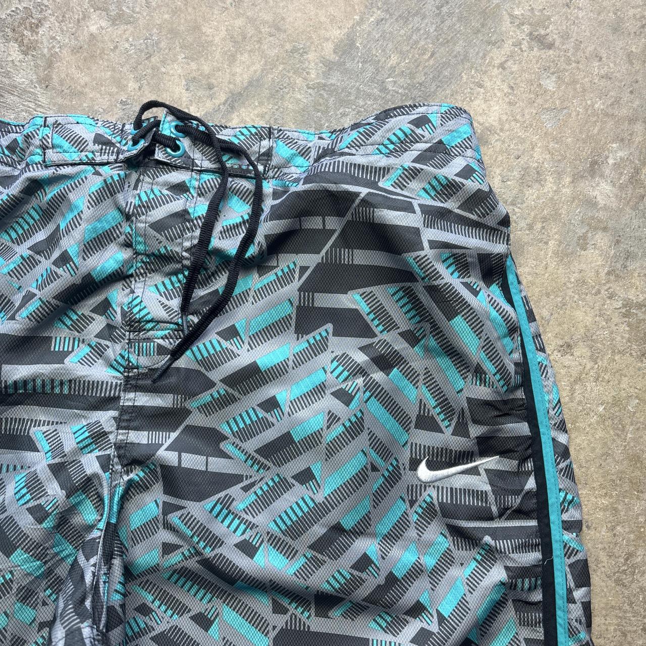 Grey and blue Nike swimwear trunks - L