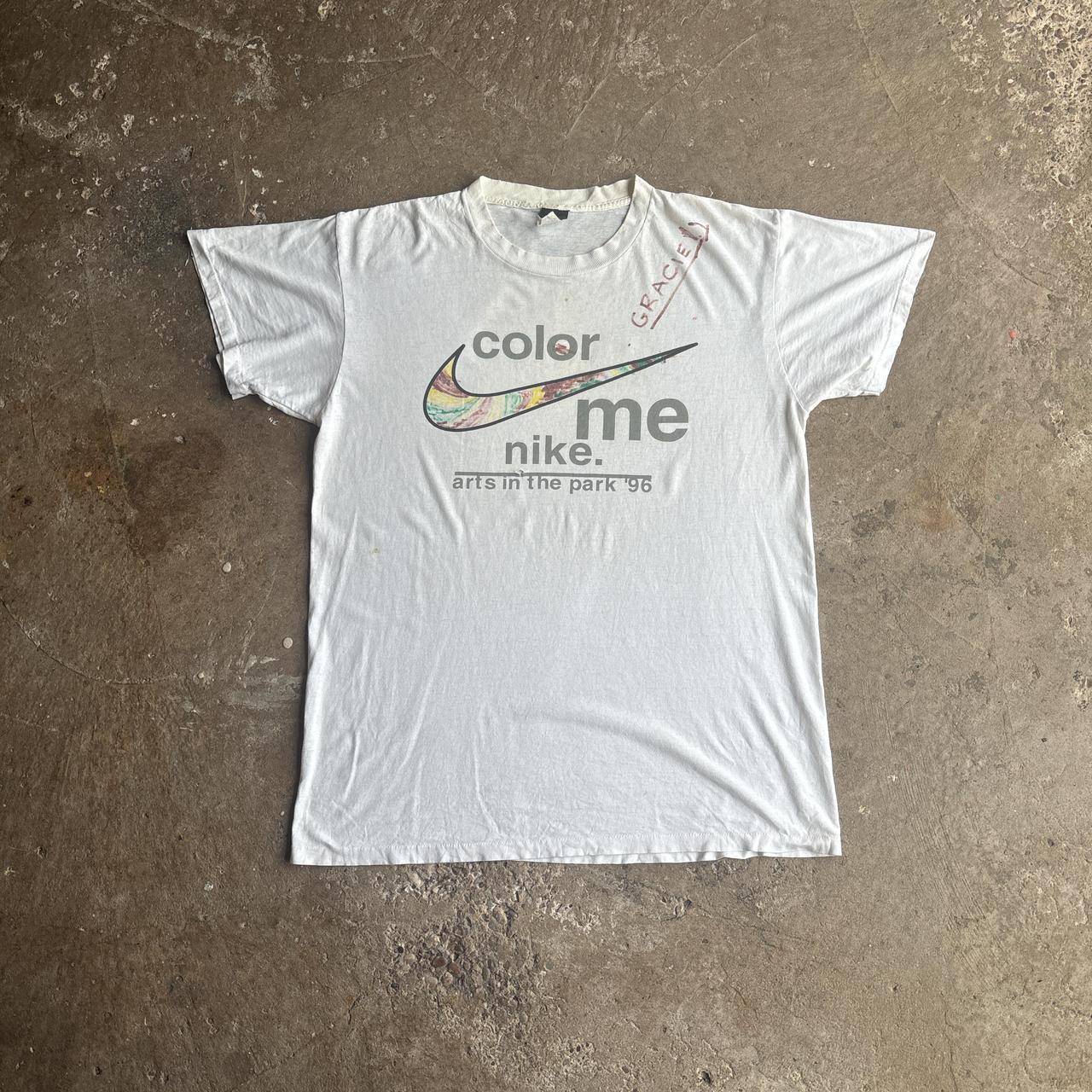Vintage ‘96 White Nike Single Stitch Pen Design T-Shirt - XL