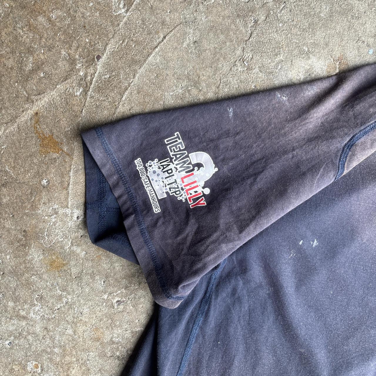 Sun Stained Navy Carhartt Distressed Single Pocket T-Shirt - XL
