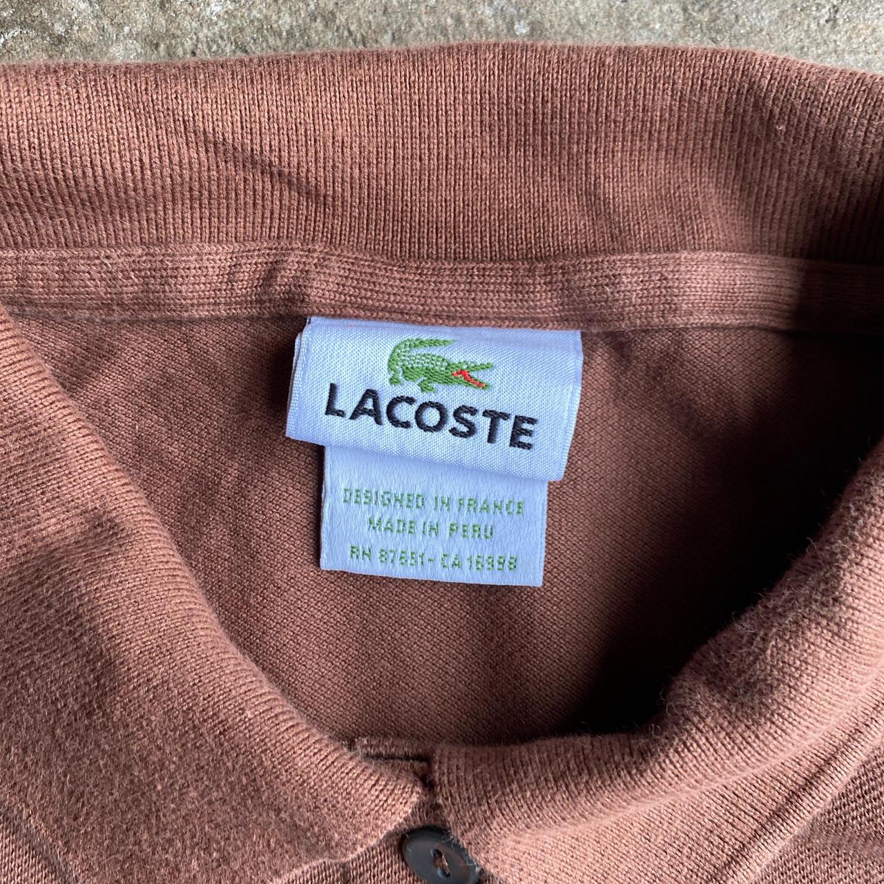 Brown Lacoste Polo Shirt - XS (women’s)