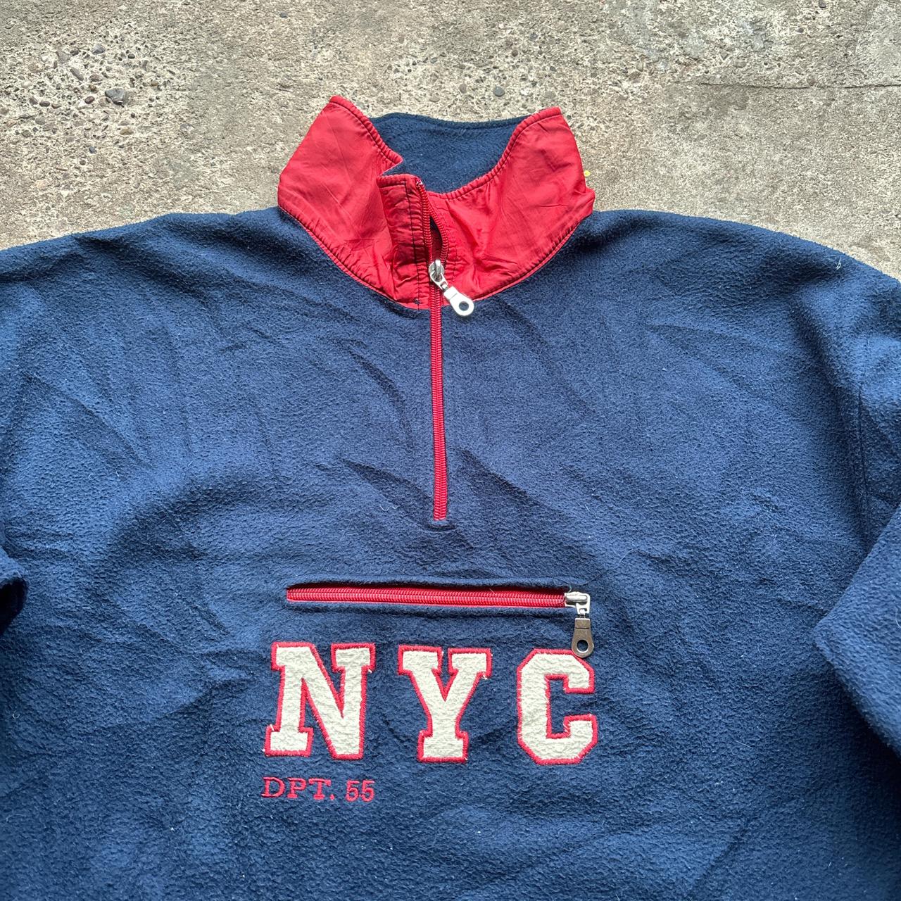 Vintage Navy quarter zip NYC fleece