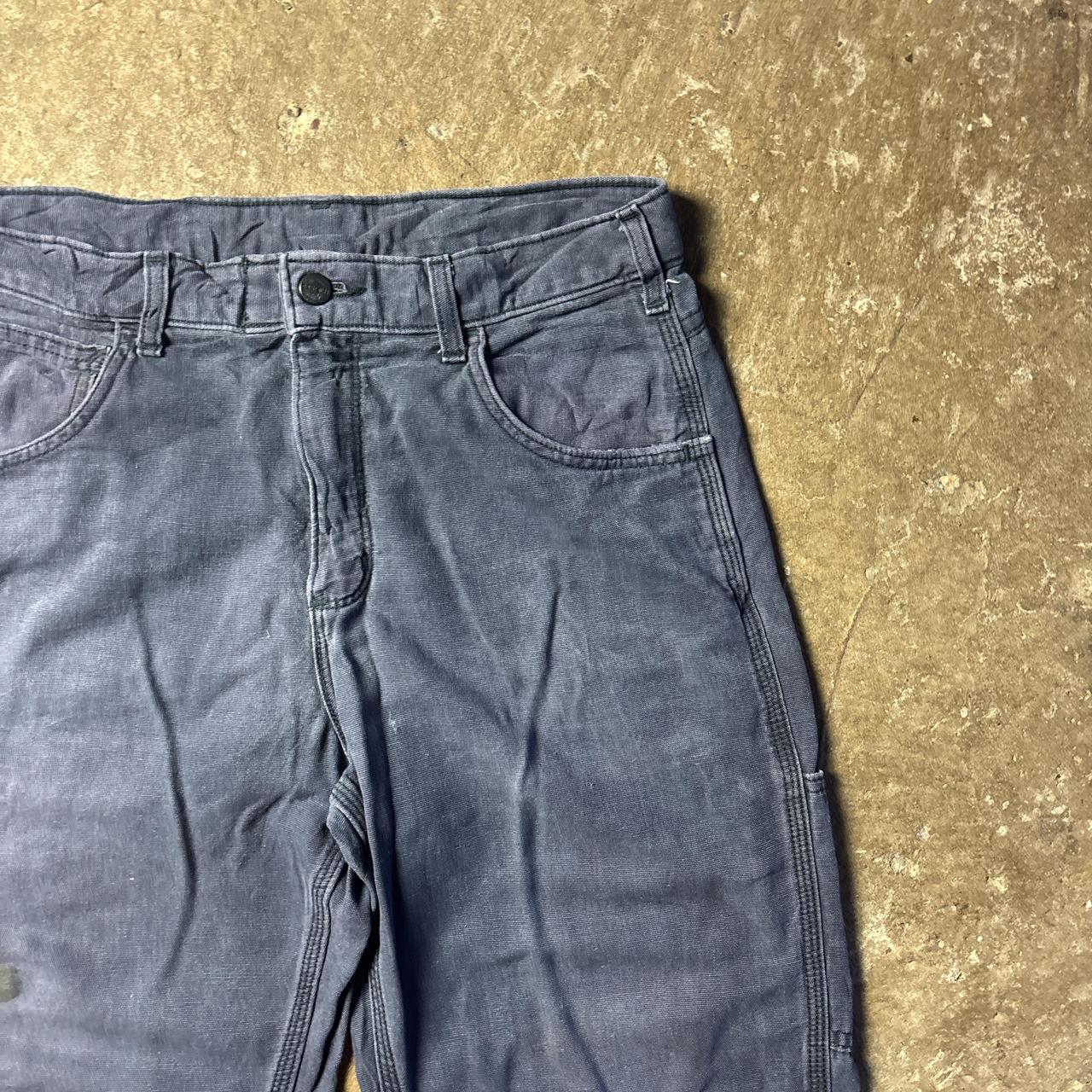 Navy Carhartt FR Cotton Carpenter Trousers - W31