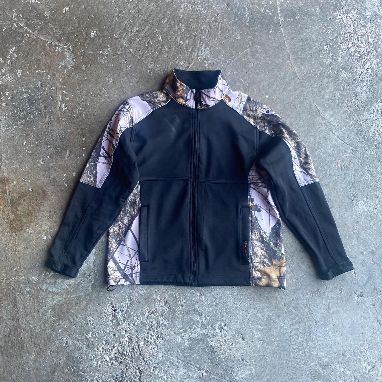 Black/Real Tree Pattern Full Zip Jacket - M