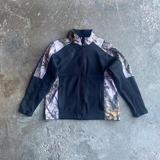 Black/Real Tree Pattern Full Zip Jacket - M