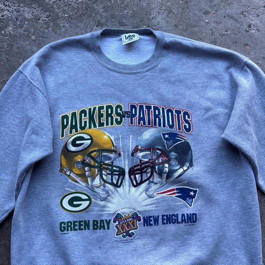 Grey 1997 Super Bowl 31 Lee Sport sweatshirt - XL