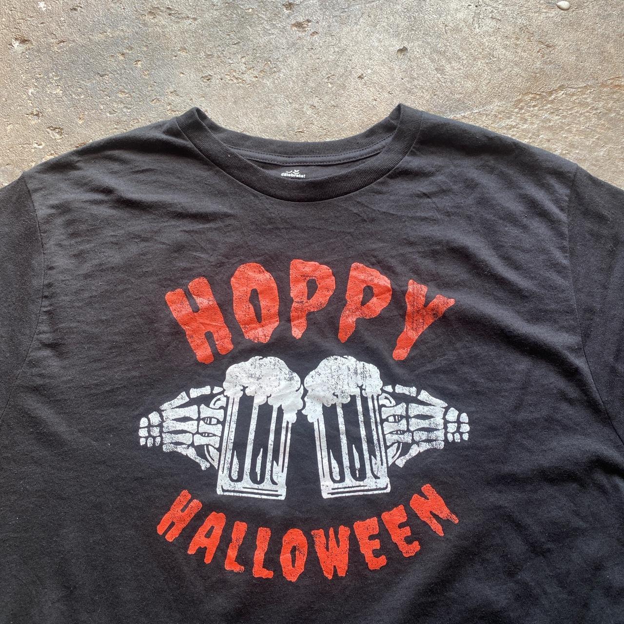 Black "Hoppy Halloween" graphic tee