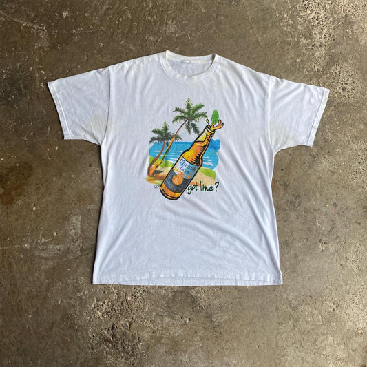 Vintage White Corona Extra Graphic T-Shirt - XL