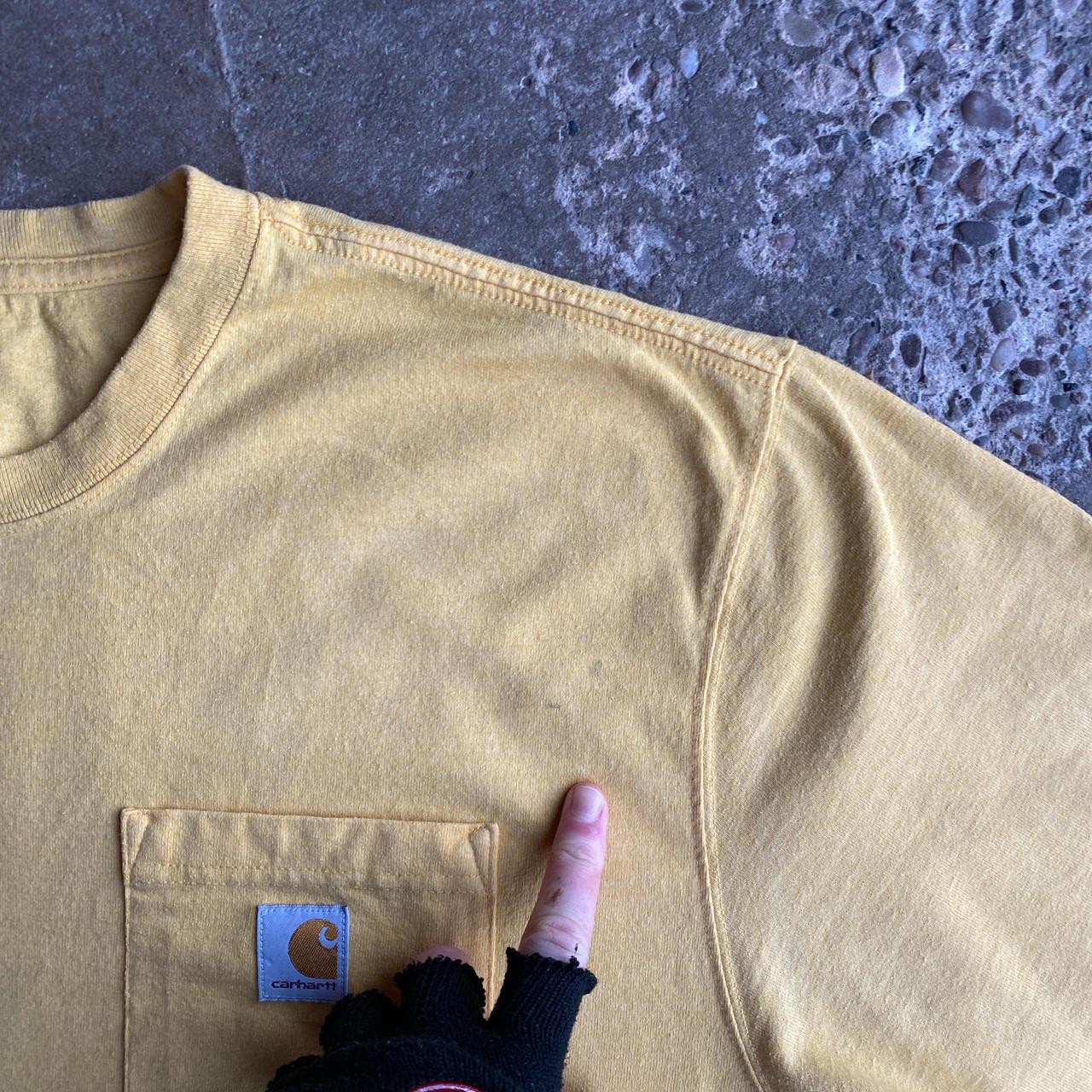 Yellow Single Pocket Carhartt T-Shirt - XL