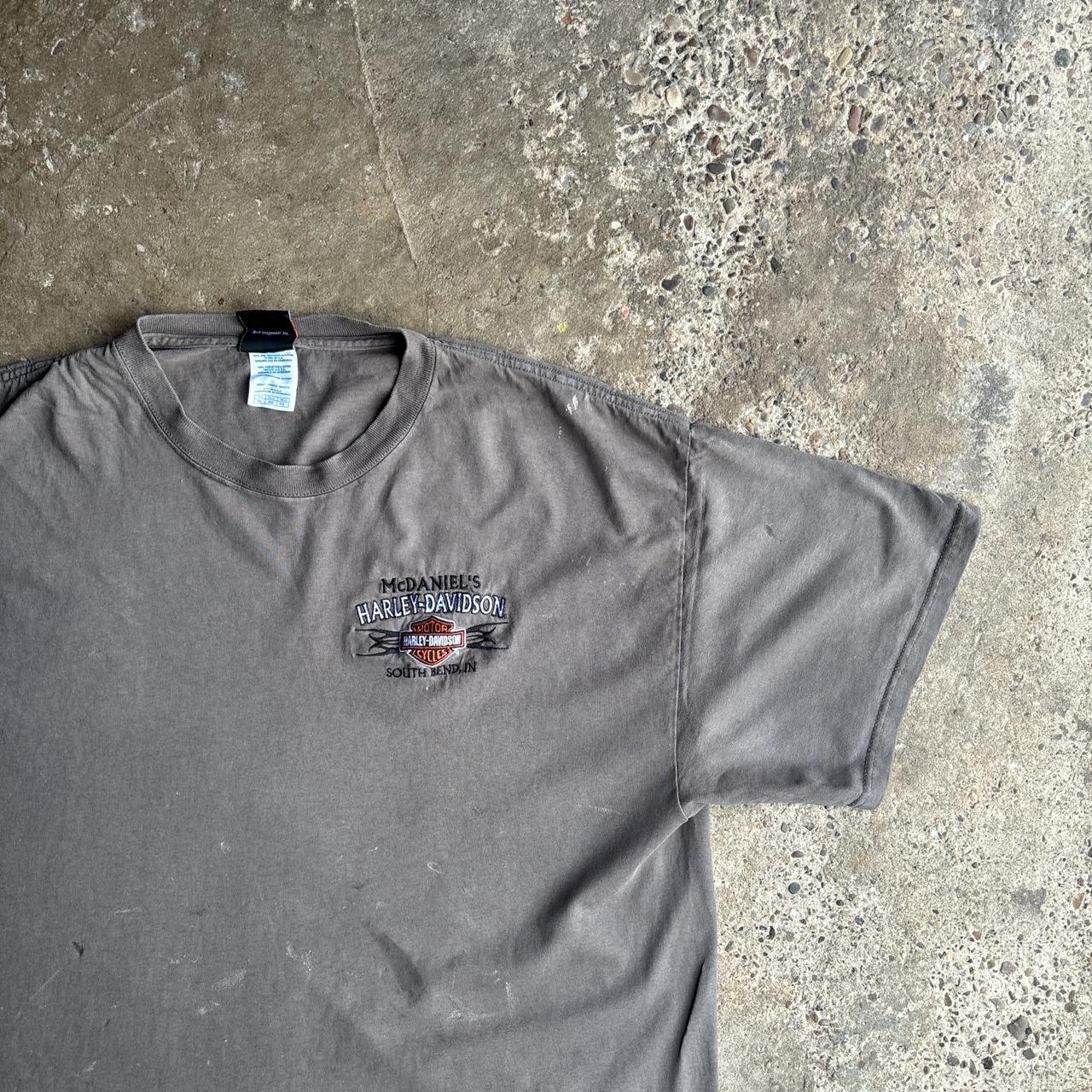 Distressed Grey Harley Davidson T-Shirt - XL
