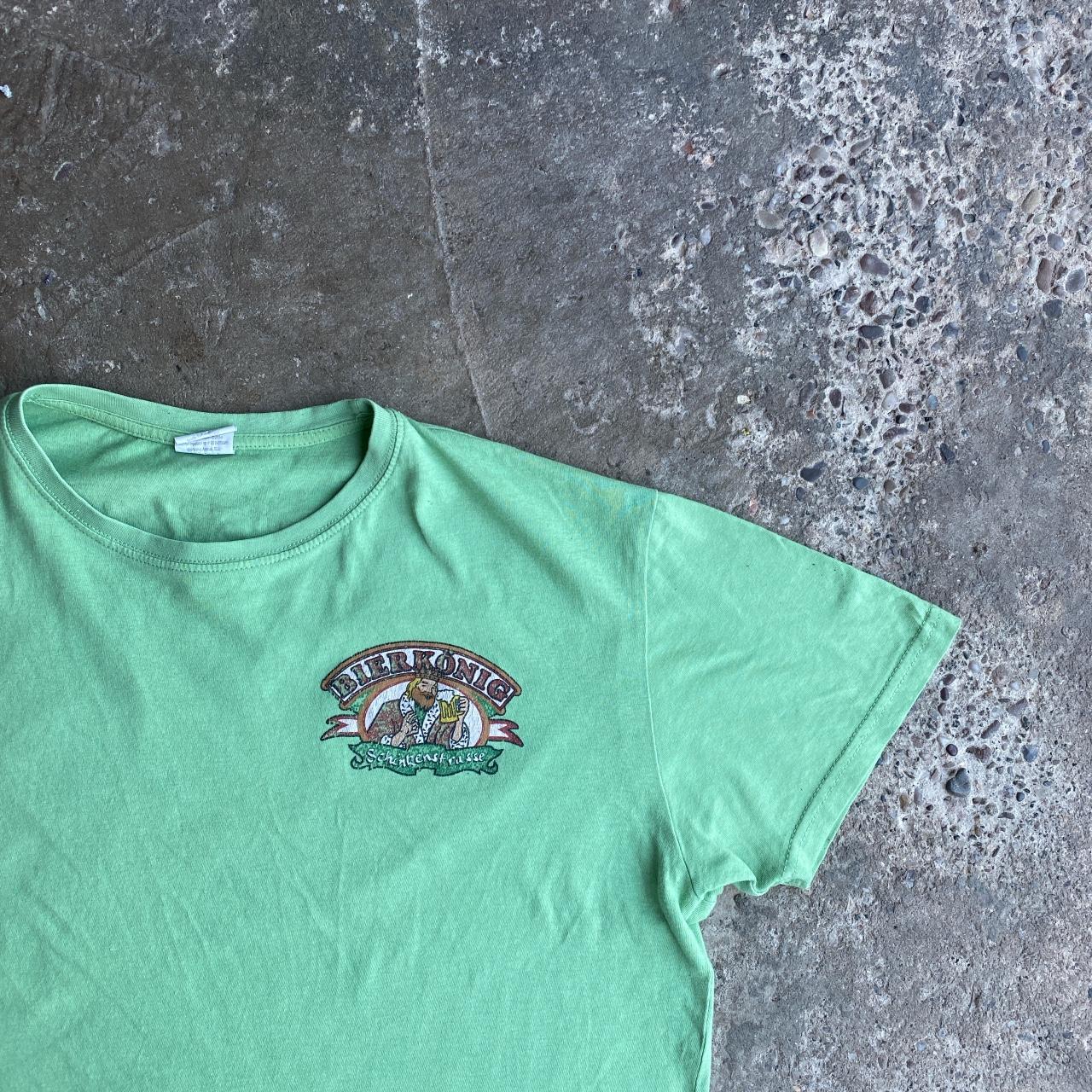 Vintage Lime Green Single Stitch Graphic Beer T-Shirt