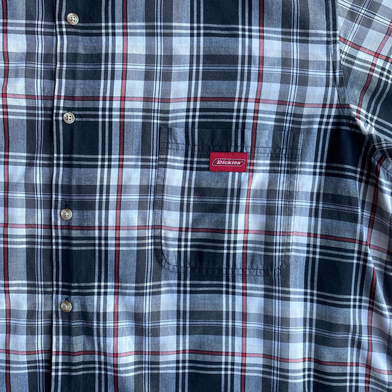 Black & Grey Checkered Dickies Short Sleeve Shirt - 2XL