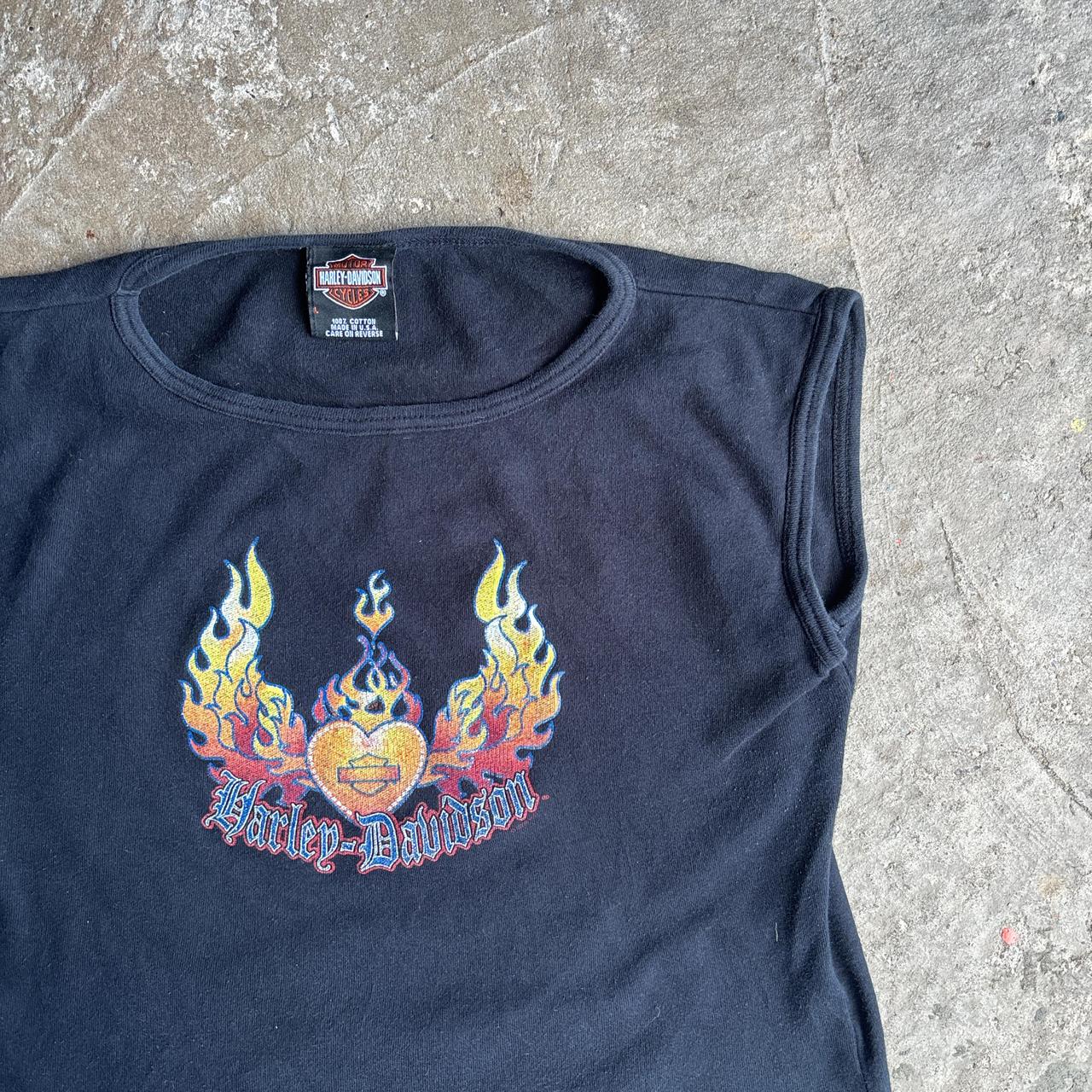 Vintage Harley Davidson Graphic Vest Top