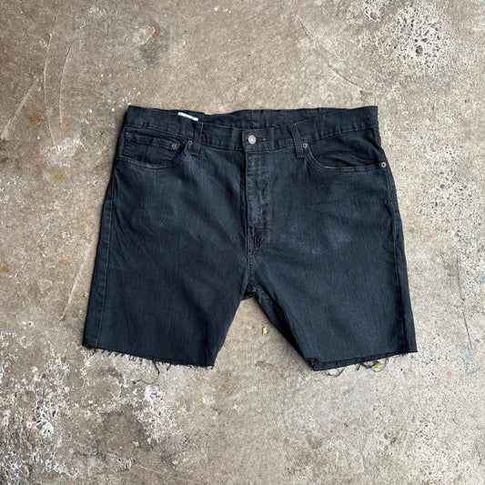 Dark Denim Levi’s 511 Ripped Jean Shorts