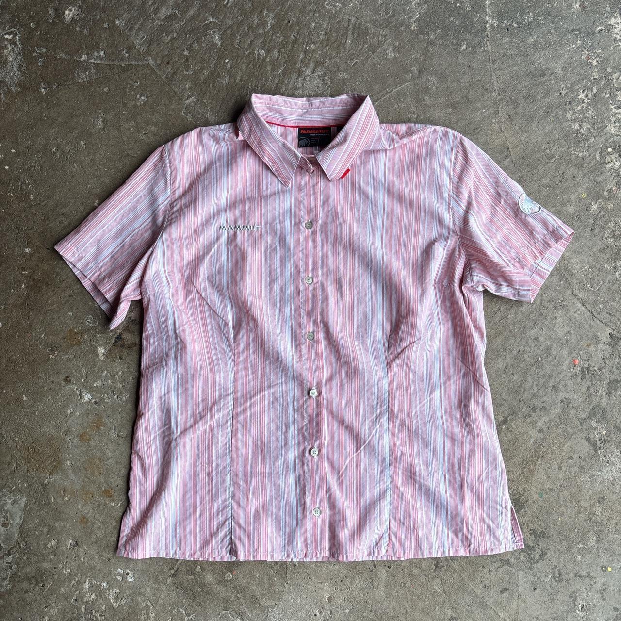 Pink Striped Mammut Short-Sleeve Shirt