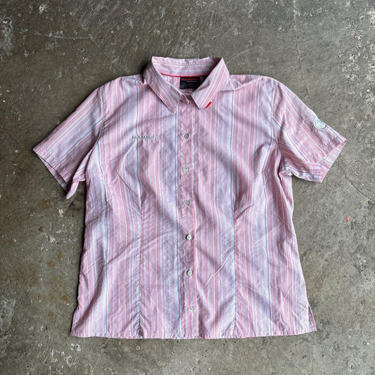 Pink Striped Mammut Short-Sleeve Shirt