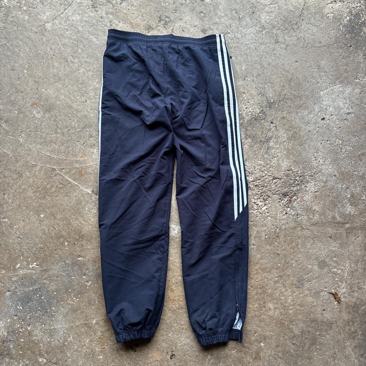 00s Navy Adidas track pants with drawstring waist adidas