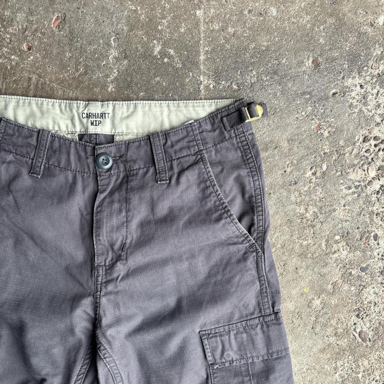 Textured Grey Carhartt Cargo Pants - W27