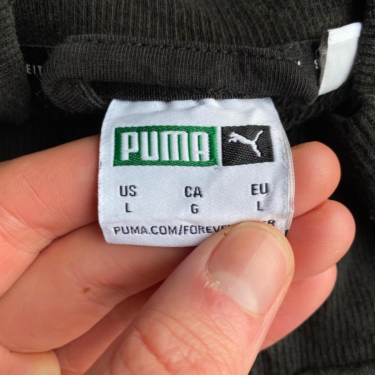Vintage Black Puma Full Zip Tracksuit Top - L