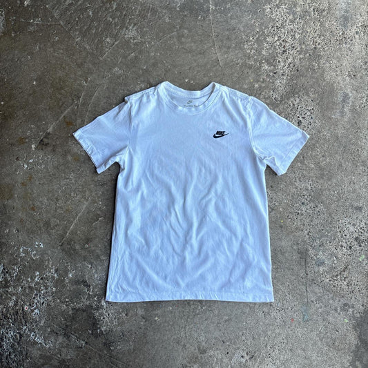 White Nike T-Shirt w/ Stitched Logo