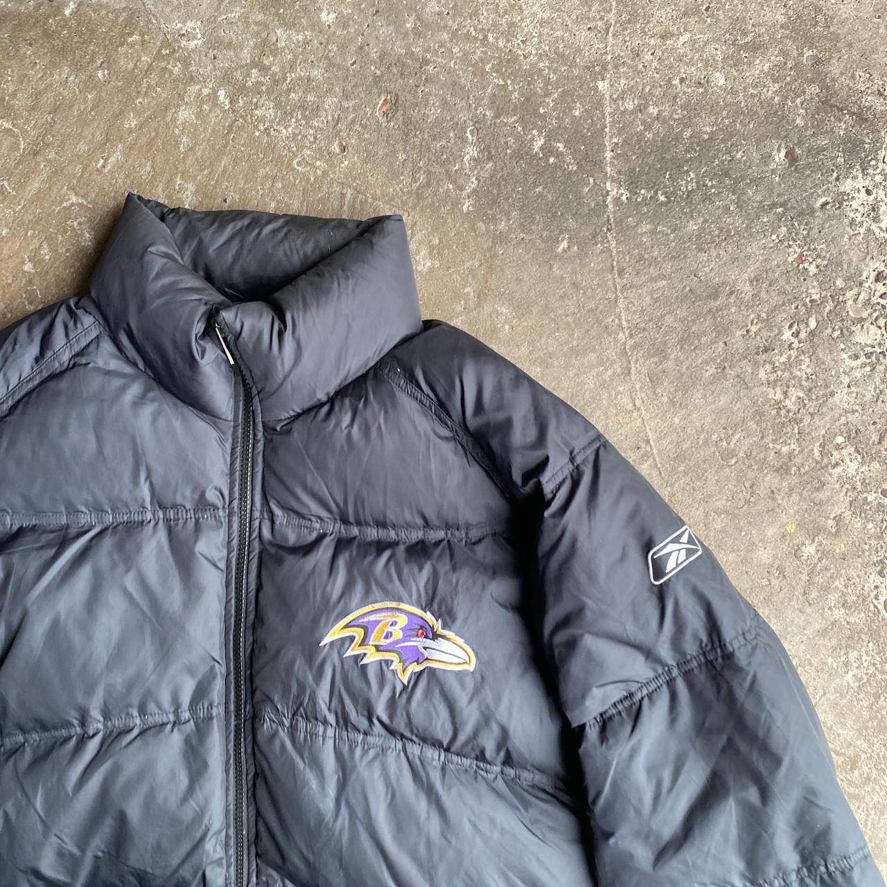 Black NFL Baltimore Ravens Puffer Jacket - L