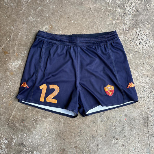 Vintage 2000/01 Roma Kappa Navy Football Shorts