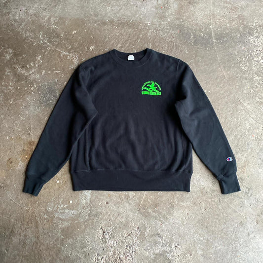 Black Champion Reverse Weave Graphic Sweatshirt - M