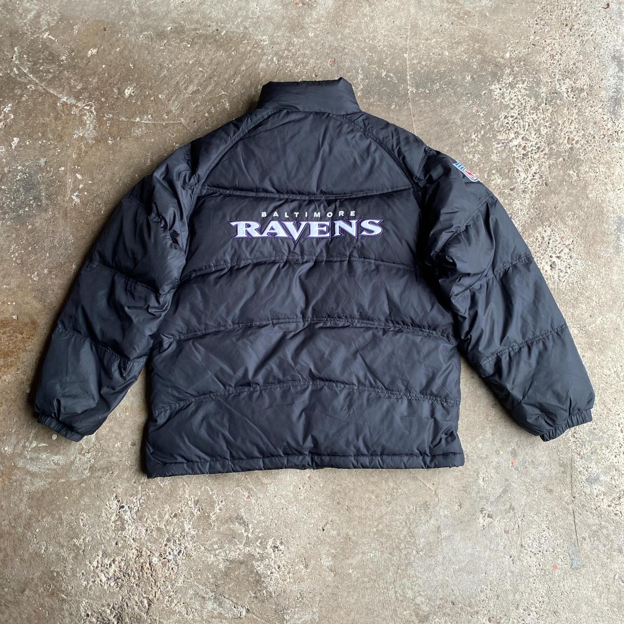 Black NFL Baltimore Ravens Puffer Jacket - L