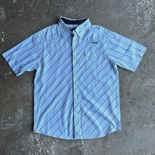 00s Billabong striped short-sleeve shirt