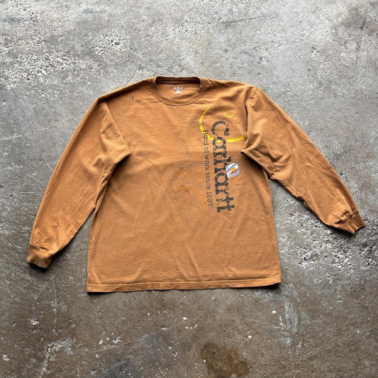 Vintage Tan Carhartt long-sleeve top - L