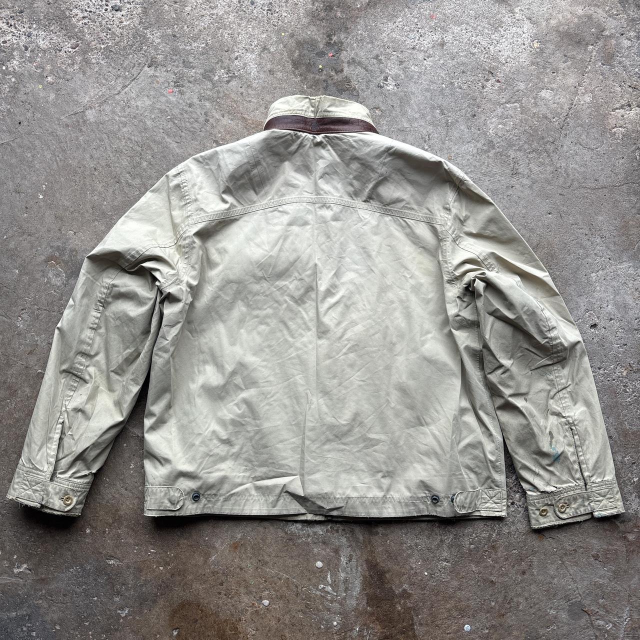 90s Distressed Cream Timberland bomber jacket