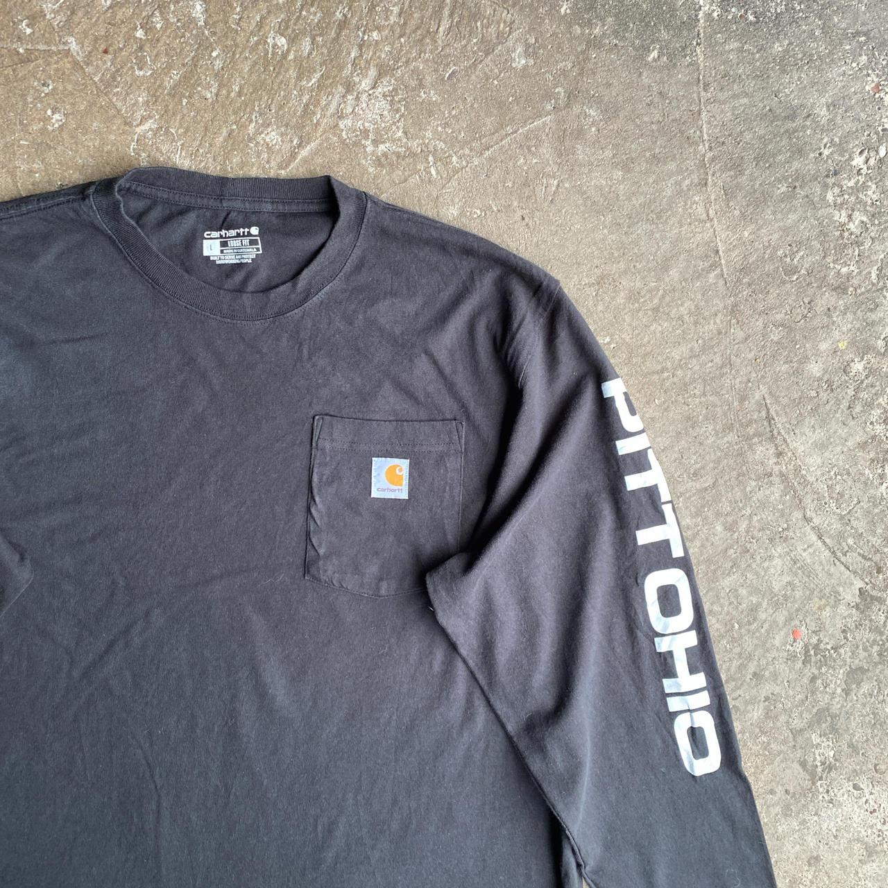 Black Carhartt Single Pocket Long-Sleeve T-Shirt - L