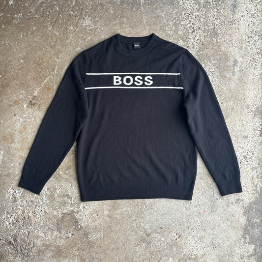 Black Hugo Boss Wool/Cashmere Jumper - 2XL