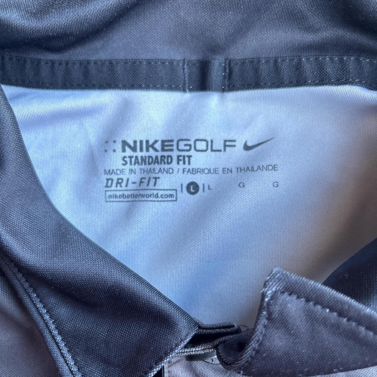 Black/Grey Nike Golf Striped Polo Shirt