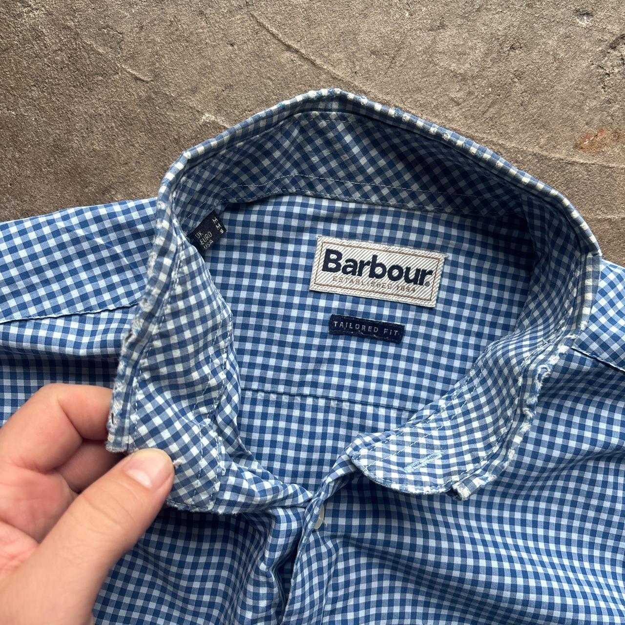 Blue gingham Barbour Shirt - M