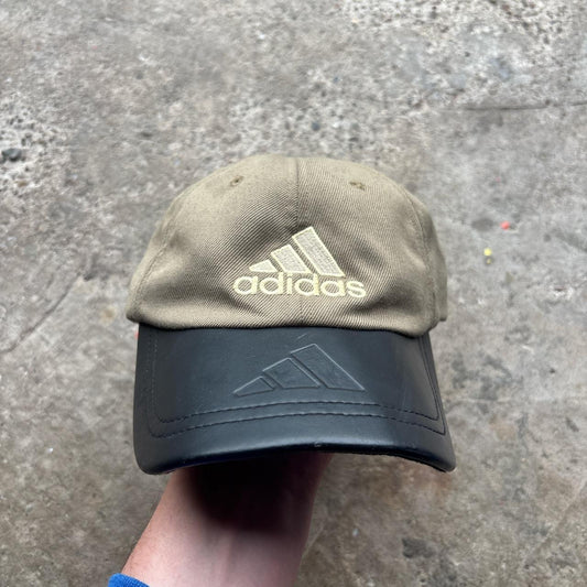 Vintage khaki and black Adidas baseball cap