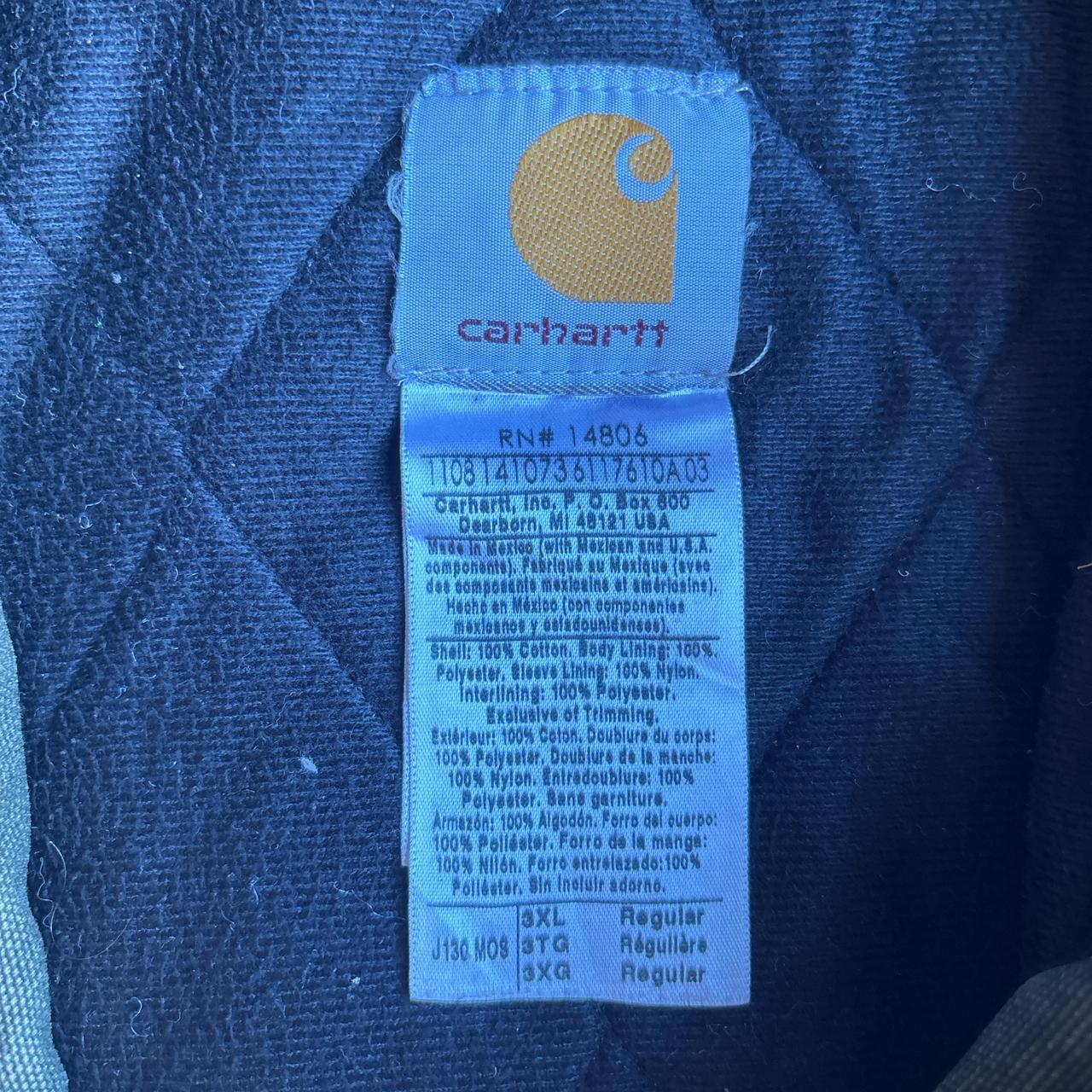 Green Carhartt Hooded Workwear Jacket - 3XL