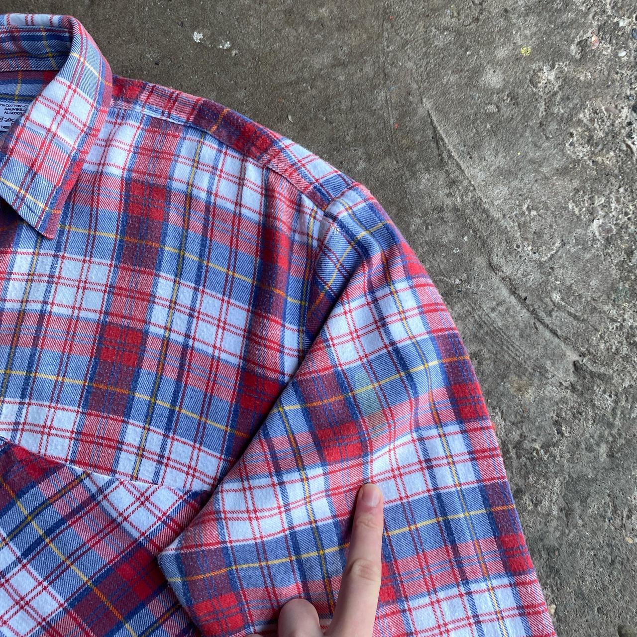 Vintage Red & Blue C&A Flannel Shirt - M