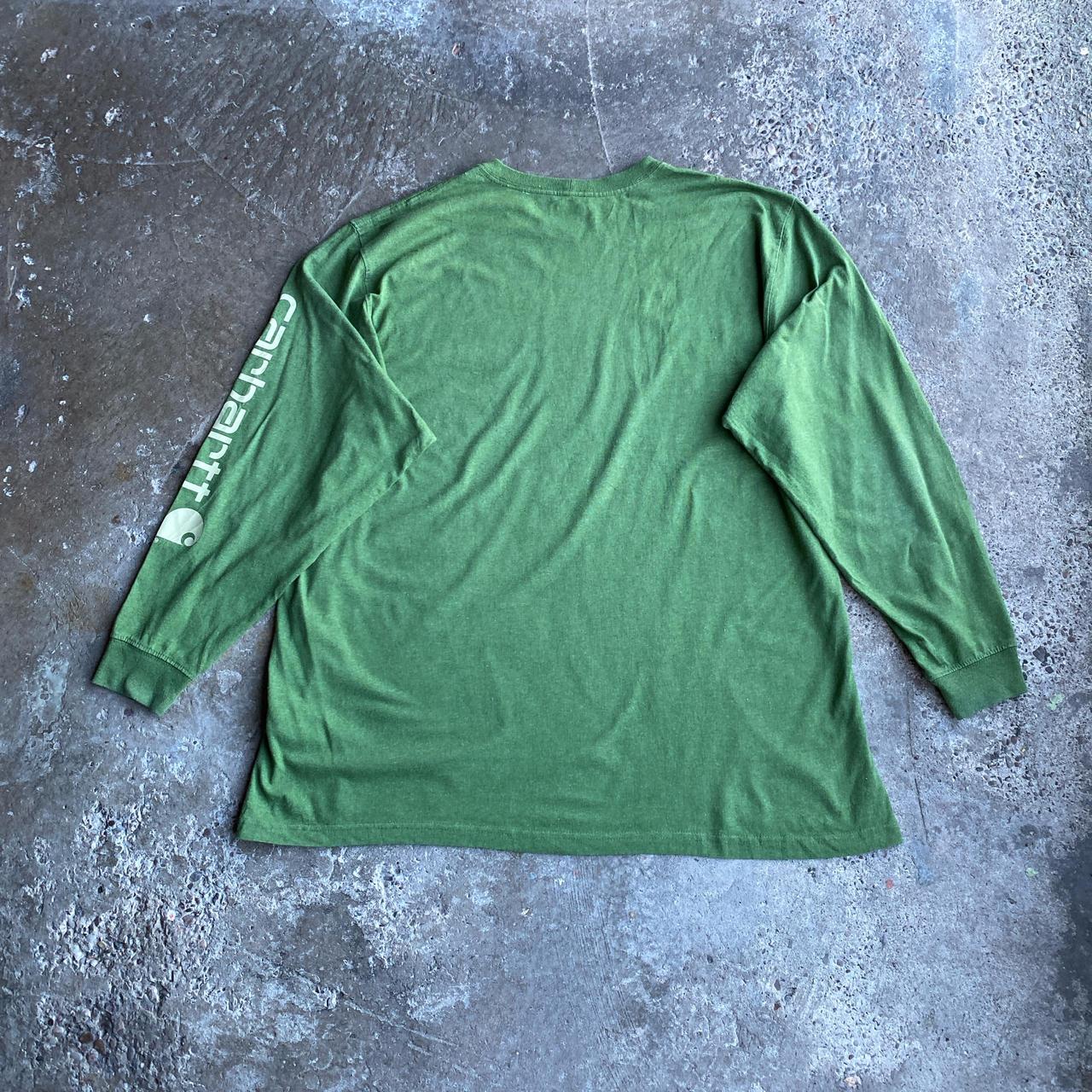 Green Long Sleeve Carhartt T-Shirt - 2XL